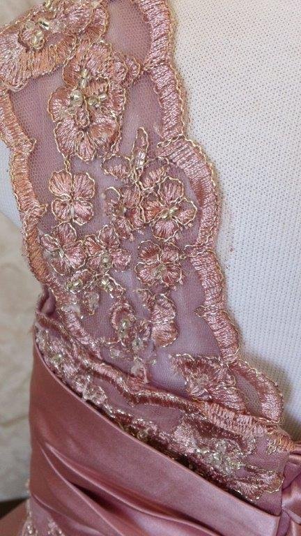 pink flower girl dress